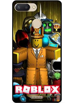 Силіконовий чохол бампер для xiaomi redmi 6 з малюнком roblox гра в кальмара роблокс