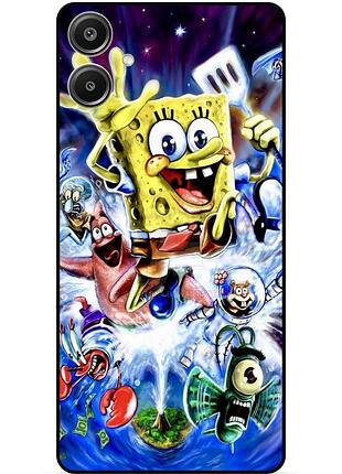 Силіконовий чохол бампер для samsung a07 з картинкою губка боб sponge bob