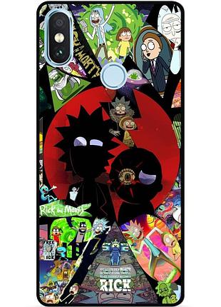 Силиконовый чехол бампер для xiaomi redmi note 6 pro с рисунком rick and morty рик и морти
