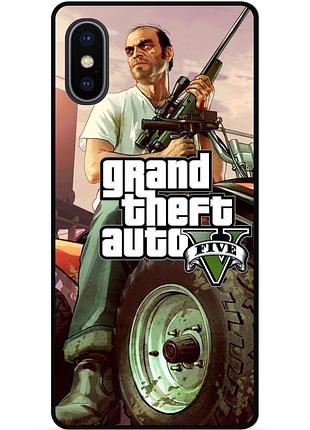 Силіконовий бампер чохол для iphone xs max з малюнком gta гта