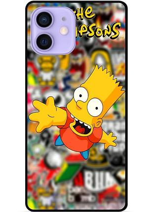 Чехол силиконовый бампер для iphone 11 с рисунком симпсоны simpsons бард