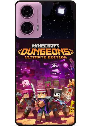 Силіконовий чохол бампер для motorola edge 50 fusion стів minecraft кріпер майнкрафт