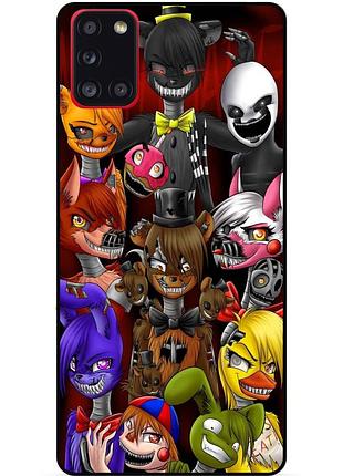 Силиконовый бампер чехол для samsung m51 с рисунком freddy аниматроники фредди