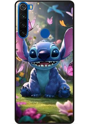 Силиконовый бампер чехол для xiaomi redmi note 8t стич и лило stitch