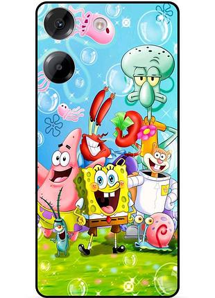 Силіконовий чохол для xiaomi poco m7 pro з малюнком sponge bob губка боб