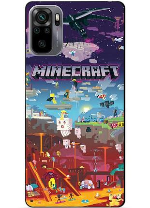 Силіконовий чохол бампер для xiaomi redmi note 10 гра minecraft майнкрафт