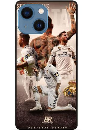 Чехол силиконовый бампер для iphone 14 с рисунком sergio ramos серхио рамос real madrid