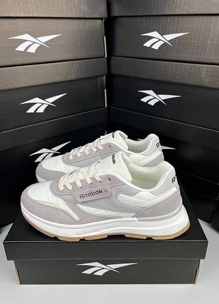 Reebok classic light grey white 9