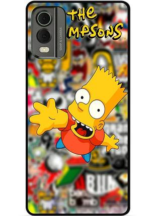 Силіконовий чохол бампер для nokia c32 з малюнком стикери гравіті фолз футурама маріо