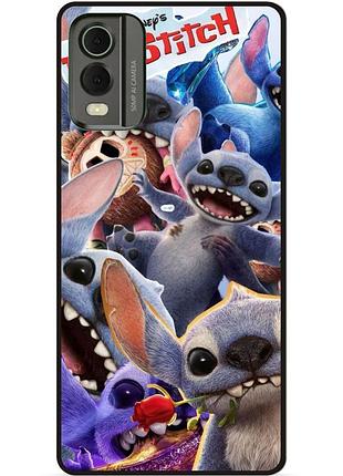 Силіконовий бампер чохол для nokia c32 з картинкою стіч stitch