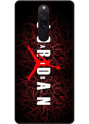 Чехол силиконовый бампер для xiaomi redmi 8 с рисунком air jordan джордан