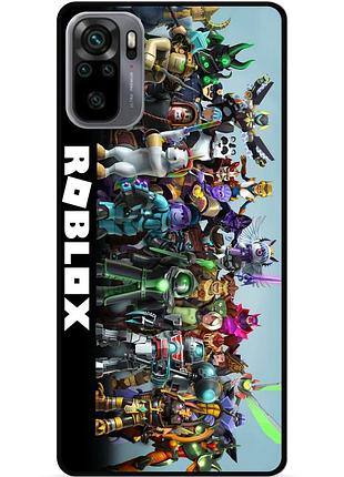 Силіконовий чохол бампер для xiaomi redmi note 10 з малюнком roblox роблокс
