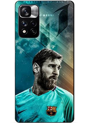 Силиконовый бампер чехол для xiaomi redmi 10 с рисунком leo messi месси
