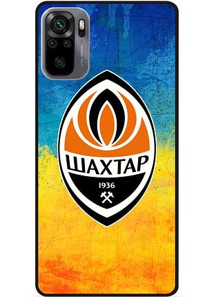 Силиконовый чехол бампер для xiaomi redmi note 10s с рисунком шахтер донецк