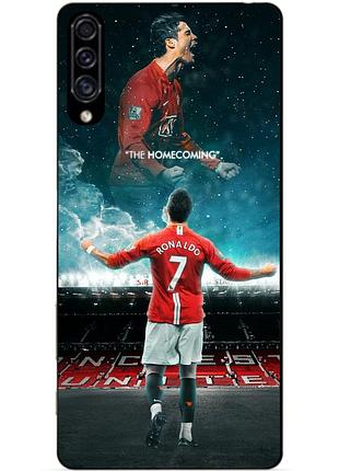 Силиконовый бампер чехол для samsung m20 с рисунком роналдо мю ronaldo