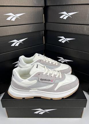 Reebok classic light grey white 7