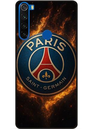 Чехол силиконовый бампер для xiaomi redmi note 8t с рисунком psg псж