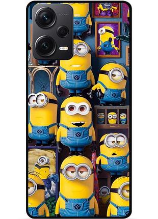 Силиконовый бампер чехол для xiaomi redmi note 12 pro plus с картинкой миньоны minion