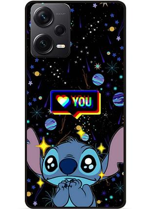 Силиконовый бампер чехол для xiaomi redmi note 12 pro plus лило и стич stitch