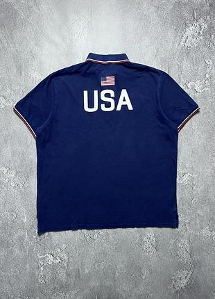 Vintage винтажная футболка поло polo ralph lauren #16 usa поло ральф лаурен chief keef чиф киф size xl размер хл