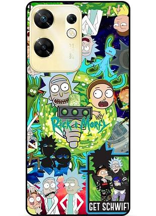 Силіконовий чохол бампер для infinix zero 30 4g з малюнком rick and morty рік і морті