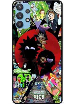 Силіконовий чохол бампер для samsung a32 з малюнком rick and morty рік і морті