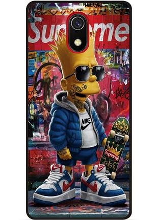 Чехол силиконовый бампер для xiaomi redmi 8a с рисунком барт симпсон marvel simpsons