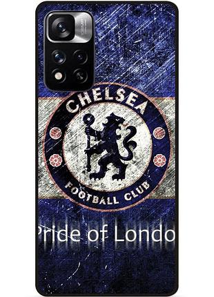 Силіконовий чохол бампер для xiaomi redmi note 11 pro plus 5g з малюнком челси chelsea