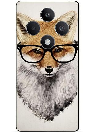 Чехол силиконовый бампер для tecno spark 30c с рисунком лиса