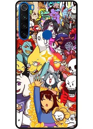 Силиконовый чехол бампер для xiaomi redmi note 8t с рисунком undertale андертейл