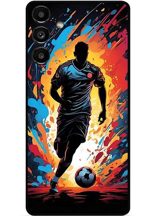Силиконовый чехол бампер для samsung m52 с картинкой футбол мяч