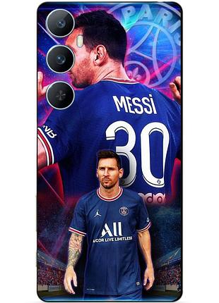 Чехол силиконовый бампер для realme c65 с рисунком месси псж messi