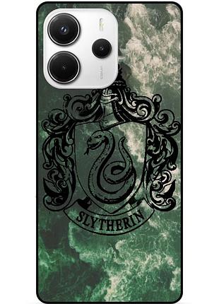 Чехол силиконовый бампер для xiaomi redmi note 14 с рисунком слизерин slytherin гарри поттер harry potter