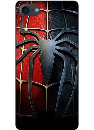 Силиконовый бампер чехол для iphone 7 с рисунком человек паук spider man