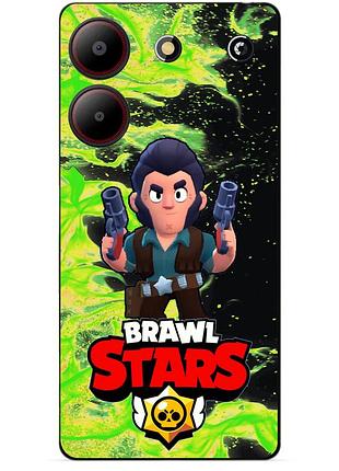 Чехол силиконовый бампер для zte blade a54 с героем бравл кольт