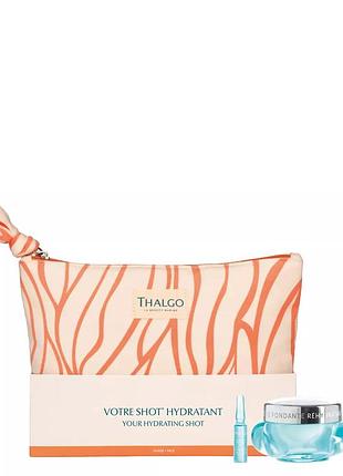 Подарунковий набір thalgo hydrating shot(thalgo hydrating melting cream, 50 мл, thalgo source marine 7 day hydration treatment, 7 шт)