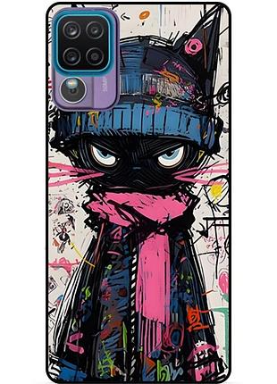 Силіконовий бампер чохол для samsung a22 з малюнком кот аниме marvel