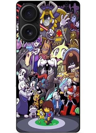 Чехол силиконовый бампер для iphone 16 с рисунком undertale андертейл