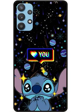 Силиконовый бампер чехол для samsung a73 с картинкой stitch стич