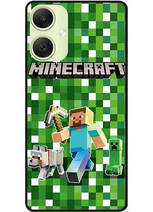 Силіконовий чохол бампер для samsung a04 стів minecraft кріпер майнкрафт