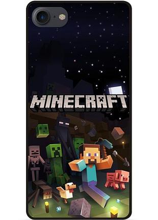 Силиконовый чехол бампер для huawei y5 2018 игра майнкрафт minecraft