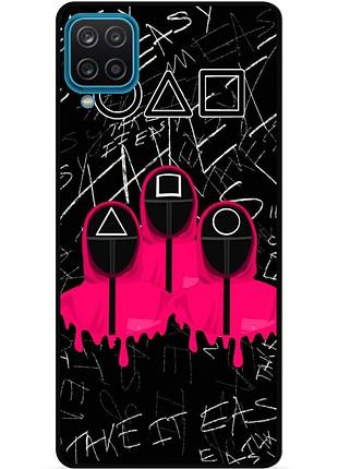 Чехол силиконовый для samsung m12 игра в кальмара