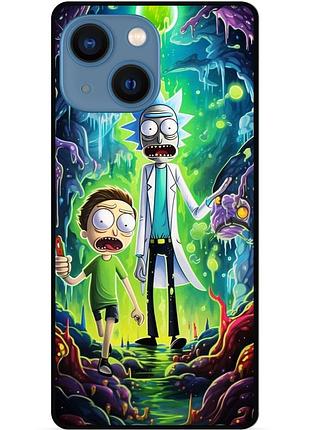 Силіконовий чохол бампер для iphone 13 з малюнком рік і морті rick and morty