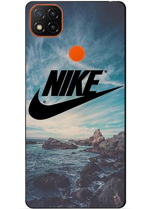 Чехол силиконовый бампер для xiaomi redmi 9c с рисунком найк