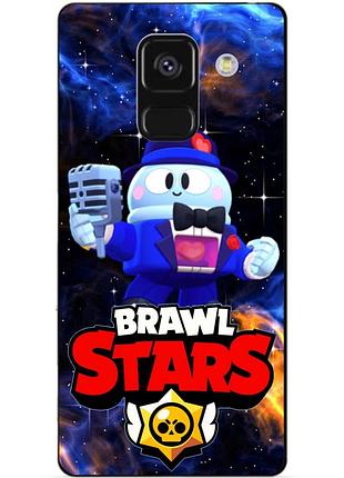 Чехол силиконовый бампер для samsung a8 plus с героем космический бравл лу