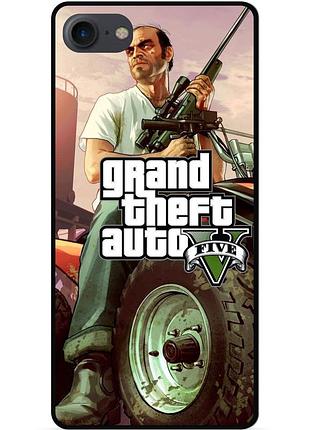 Чехол силиконовый бампер для huawei y5 2018 с картинкой gta гта