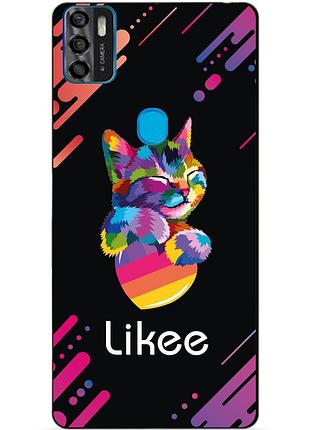 Чехол силиконовый бампер для zte blade a7s с рисунком likee лайки