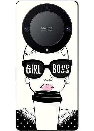 Силіконовий чохол бампер для huawei honor magic 6 lite з малюнком girl boss