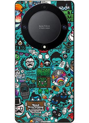 Силіконовий чохол бампер для huawei honor magic 6 lite з малюнком стикери