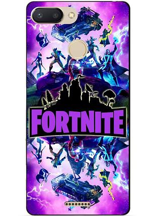Силиконовый бампер чехол для xiaomi redmi 6 с рисунком fortnite marvel фортнайт марвел
